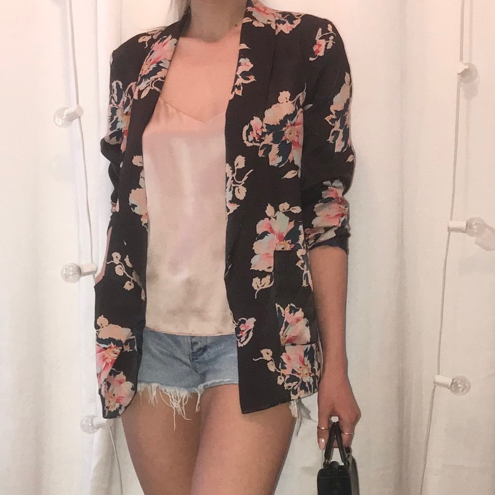 Anthropologie Floral Print Ett:twa Blazer